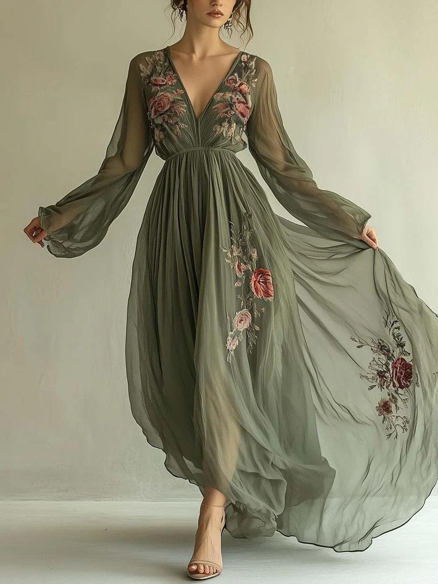 Laurelle™ Elegant Chiffon Dress