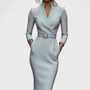 Maye™ Refined Black Dress + FREE belt