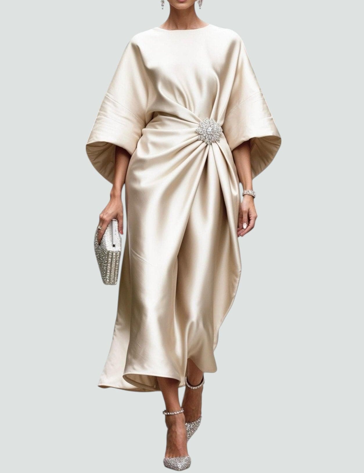 Lona™ Elegant Long Satin Dress