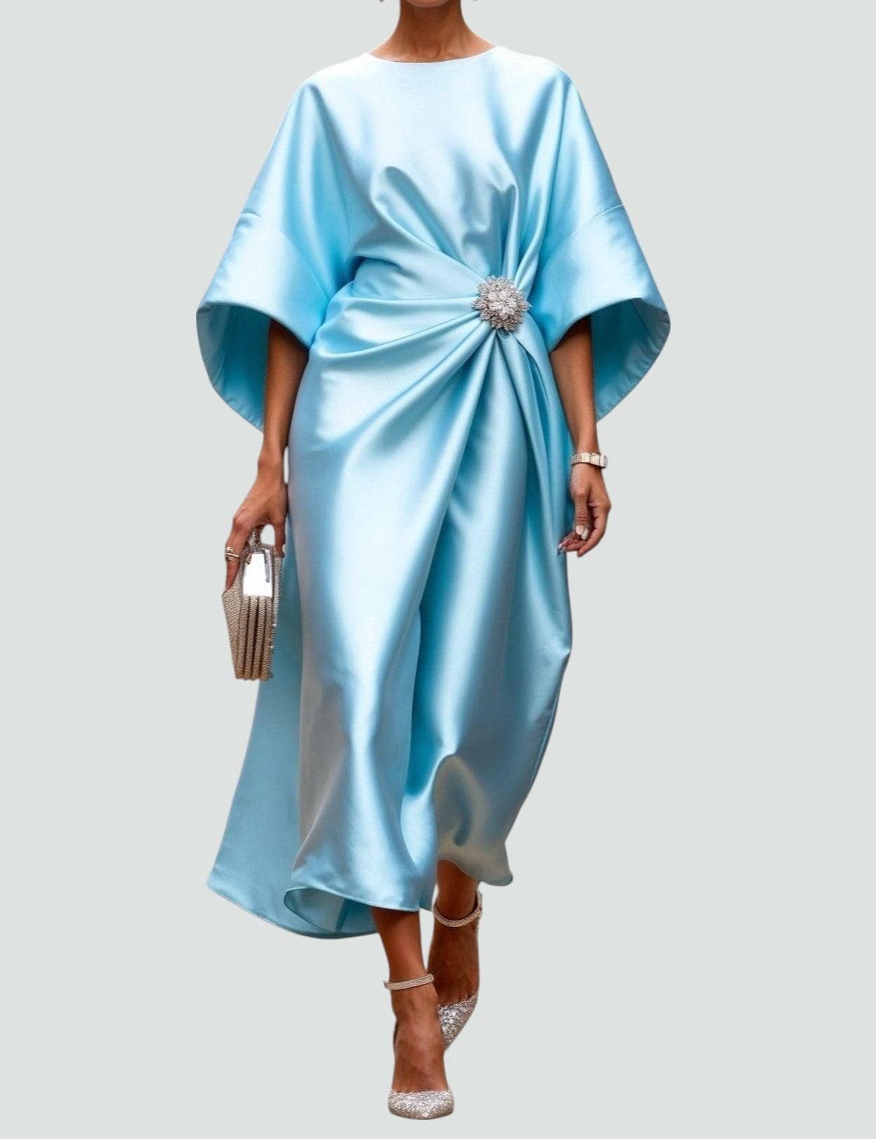 Lona™ Elegant Long Satin Dress