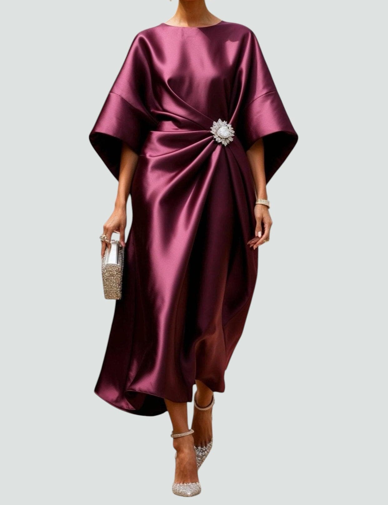 Lona™ Elegant Long Satin Dress