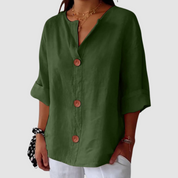 Leah™ Casual Linen Blouse