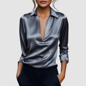 Astrid™ Elegant Satin Blouse