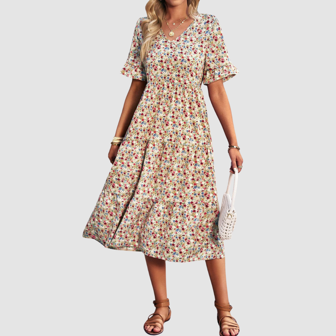 Thalia™ V-Neck Floral Dress