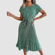 Lina™ Short Sleeve Floral A-Line Dress