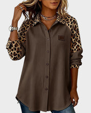 Jackie™ Leopard Print Button-Down Shirt