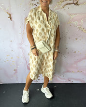 Lona™ Loose Lapel Collar Dress