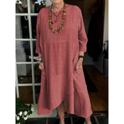 Katerina™ Pleated Irregular Hem Dress