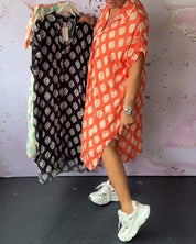 Lona™ Loose Lapel Collar Dress