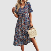 Thalia™ V-Neck Floral Dress