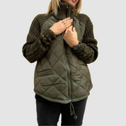 Carina™ Wool Patchwork Down Jacket