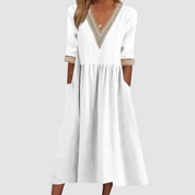 Olena™ Elegant Mid-Length Dress