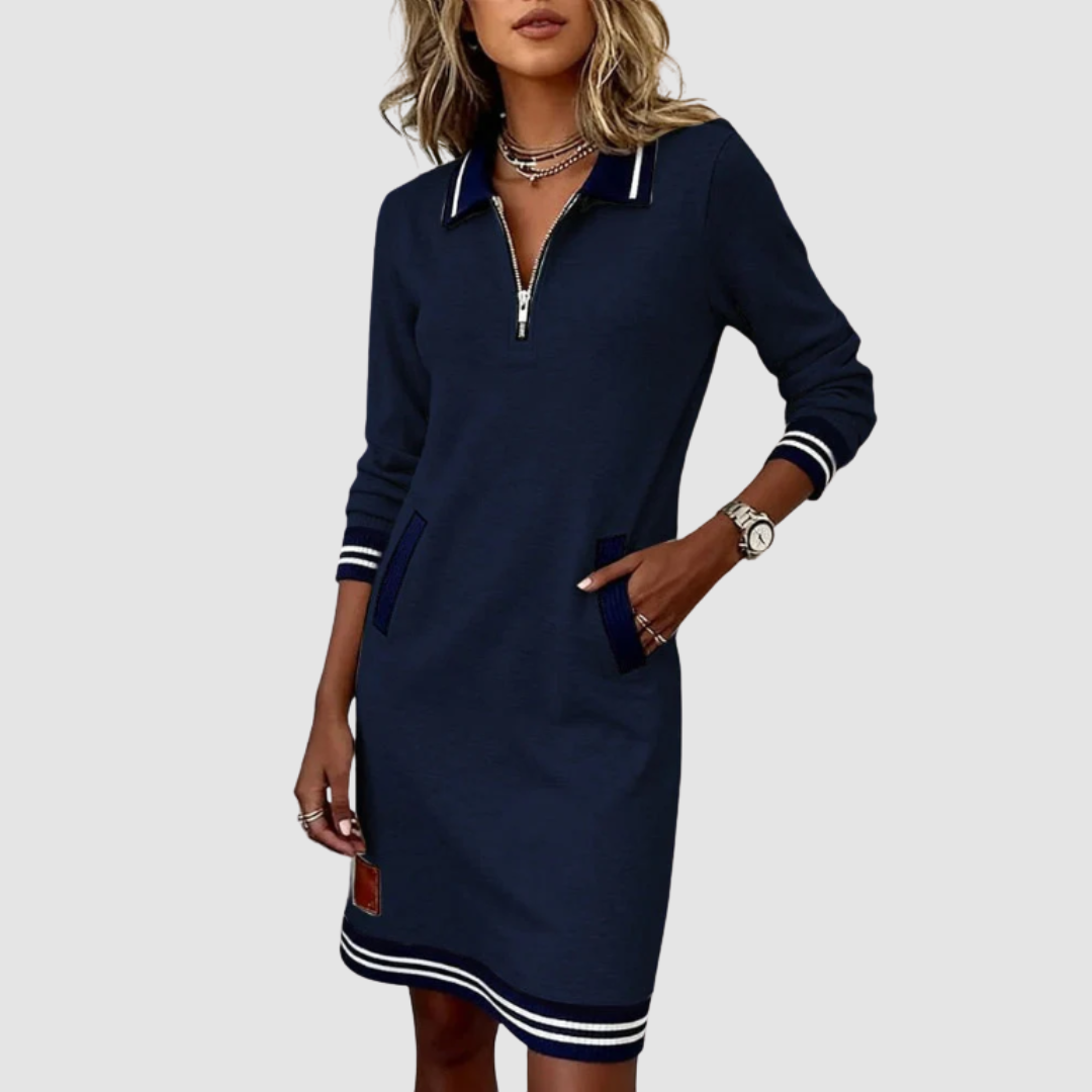 Lyssa™ Chic Zip-Neck Dress