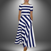 Elisa™ Handcrafted Striped Long Dress