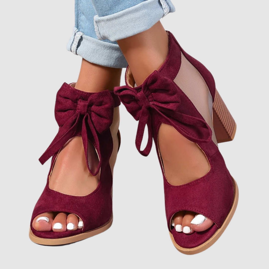 Rebecca™ Bow Charm Orthopedic Heels