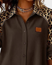 Jackie™ Leopard Print Button-Down Shirt