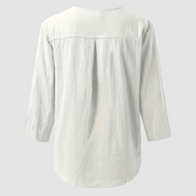 Melisa™ Casual Cotton & Linen Blouse