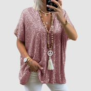 Fayne™ V-Neck Sequin Top