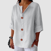 Leah™ Casual Linen Blouse