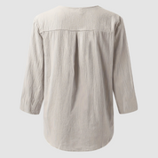 Melisa™ Casual Cotton & Linen Blouse