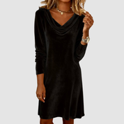 Misty™ Long Sleeve Velvet Dress