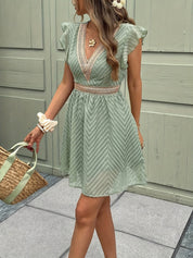 Sabrina™ Elegant V-Neck Summer Dress
