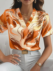 Mildred™ Marble Print Short Sleeve Shirt
