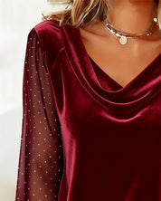 Avery™ Elegant Blouse with draped collar