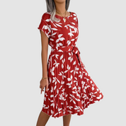 Lina™ Short Sleeve Floral A-Line Dress