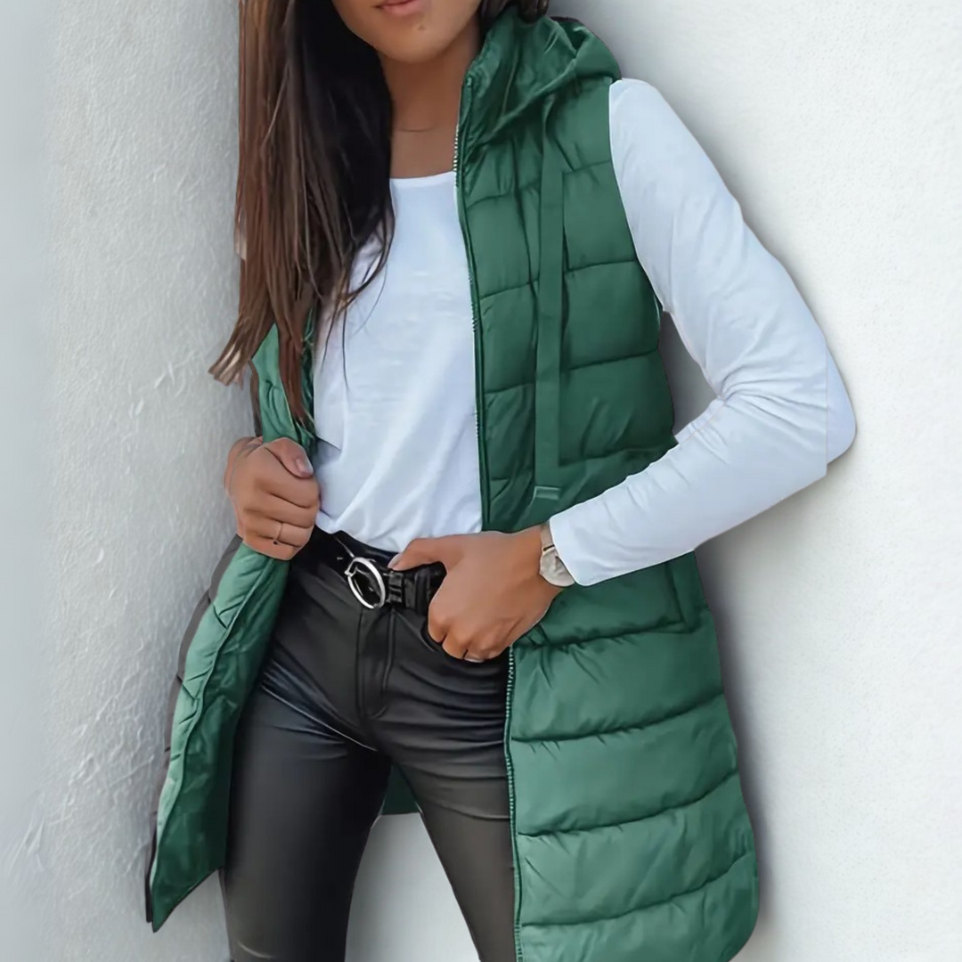 Mitchelle™ Casual Long Sleeveless Puffer Vest