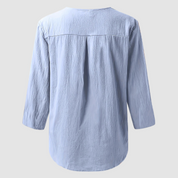 Melisa™ Casual Cotton & Linen Blouse