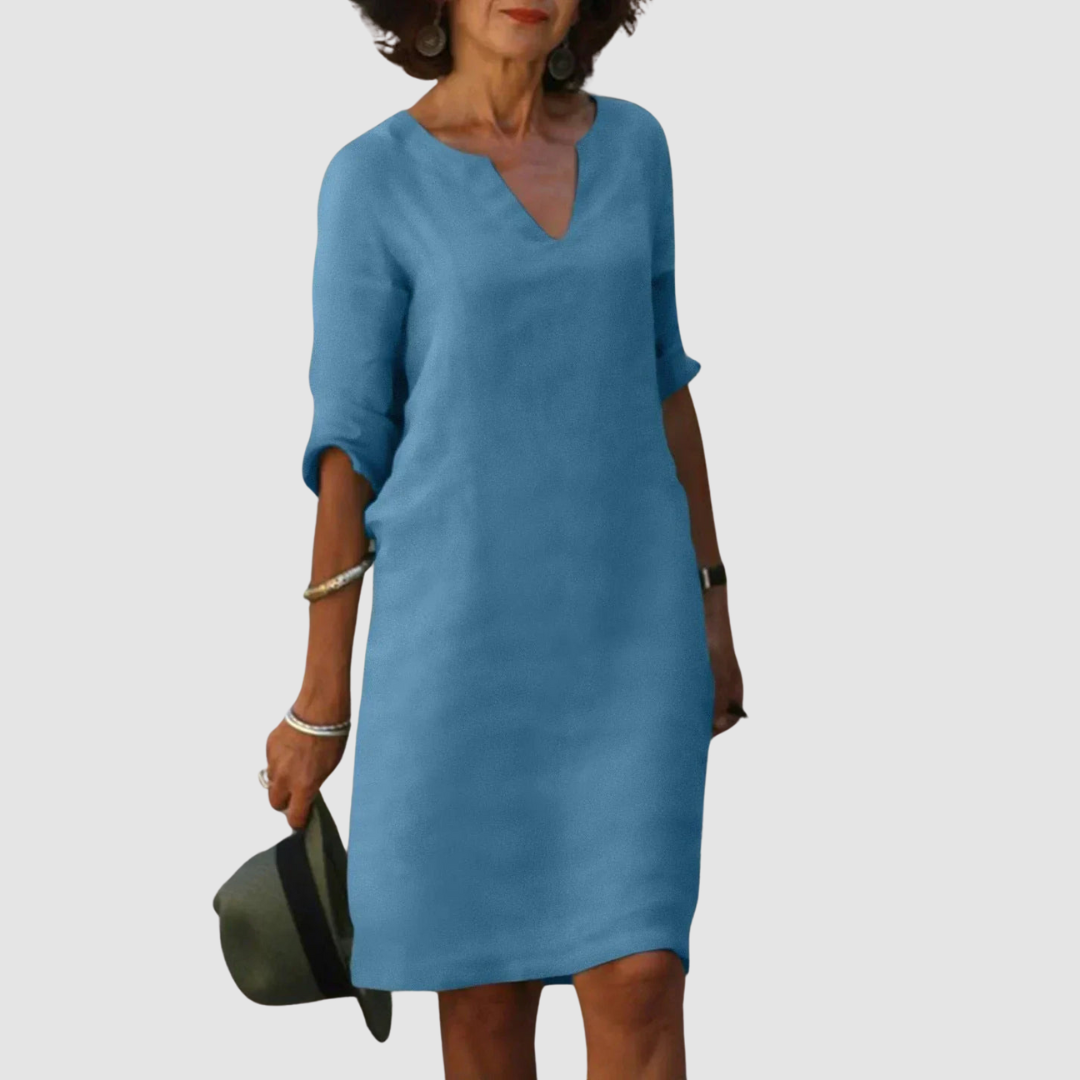 Marianne™ Elegant V-Neck Dress