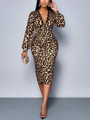Francine™ Elegant Leopard Dress