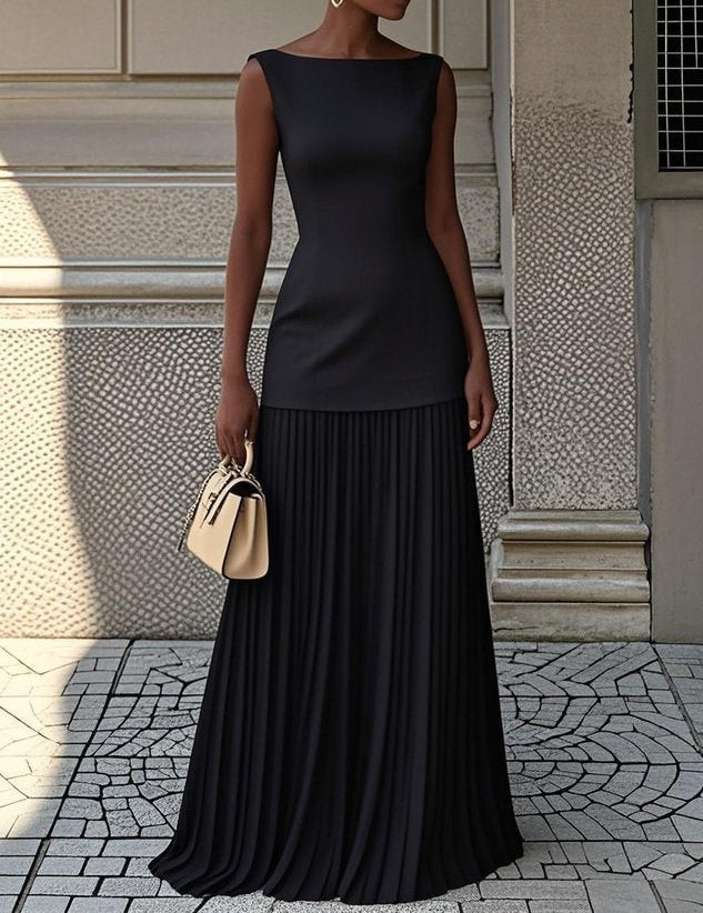 Shania™ Pleated Maxi Dress