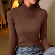 Sherie™ Elegant High-Neck Sweater