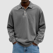 Maxime™ Vintage Long Sleeve Polo Shirt