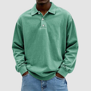 Maxime™ Vintage Long Sleeve Polo Shirt