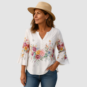 Eva™ Timeless breathable floral blouse