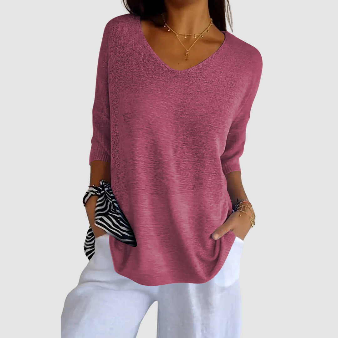 Camille™ Knit V-Neck Top