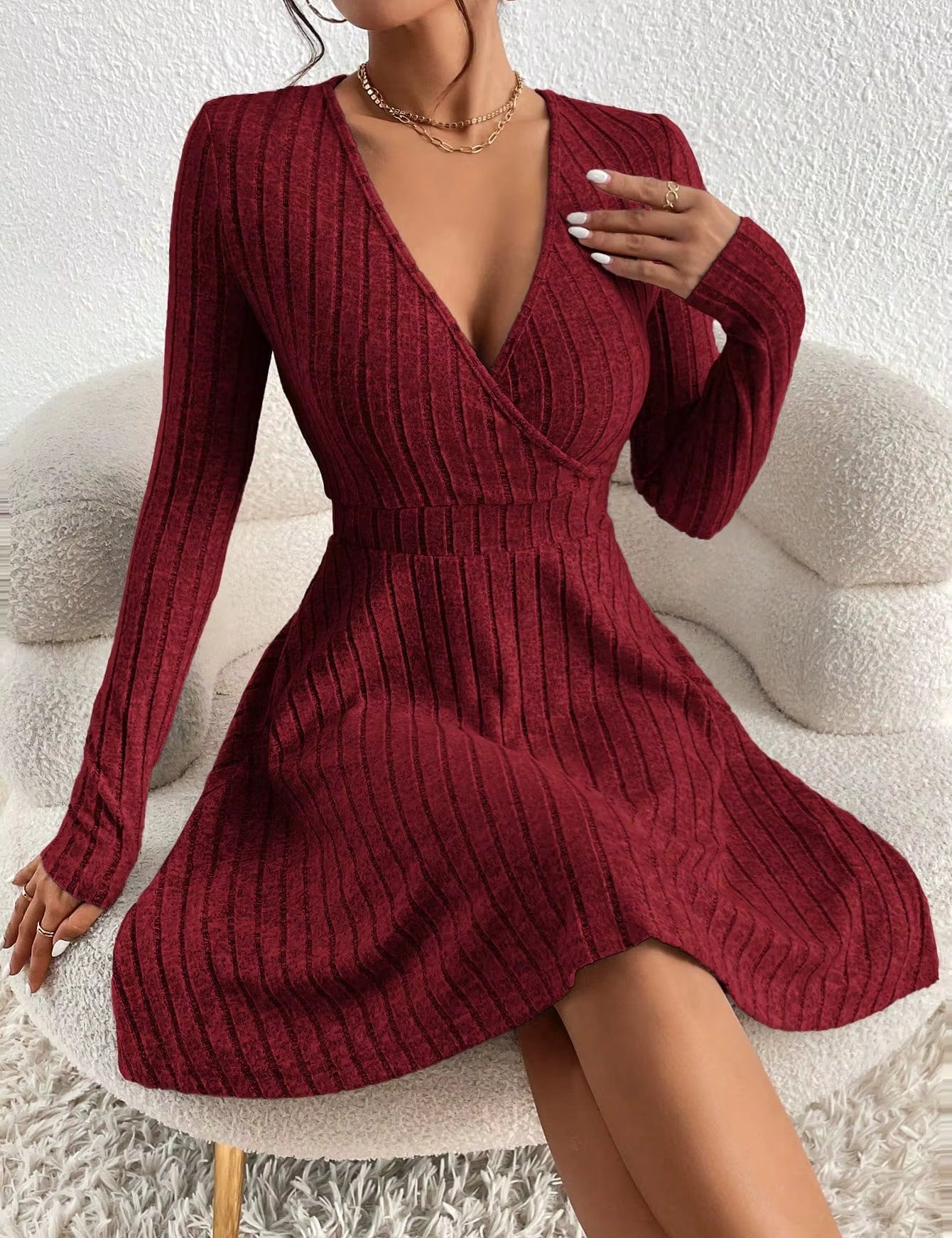 Reese™ Elegant V-Neck Dress