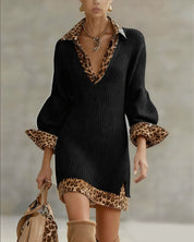Laurena™ Elegant Leopard Dress