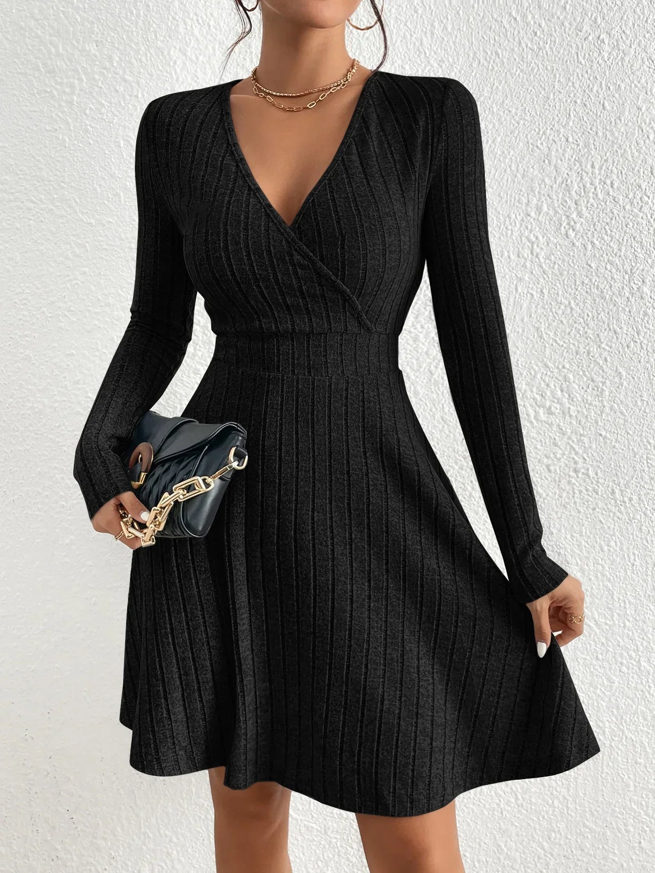 Reese™ Elegant V-Neck Dress