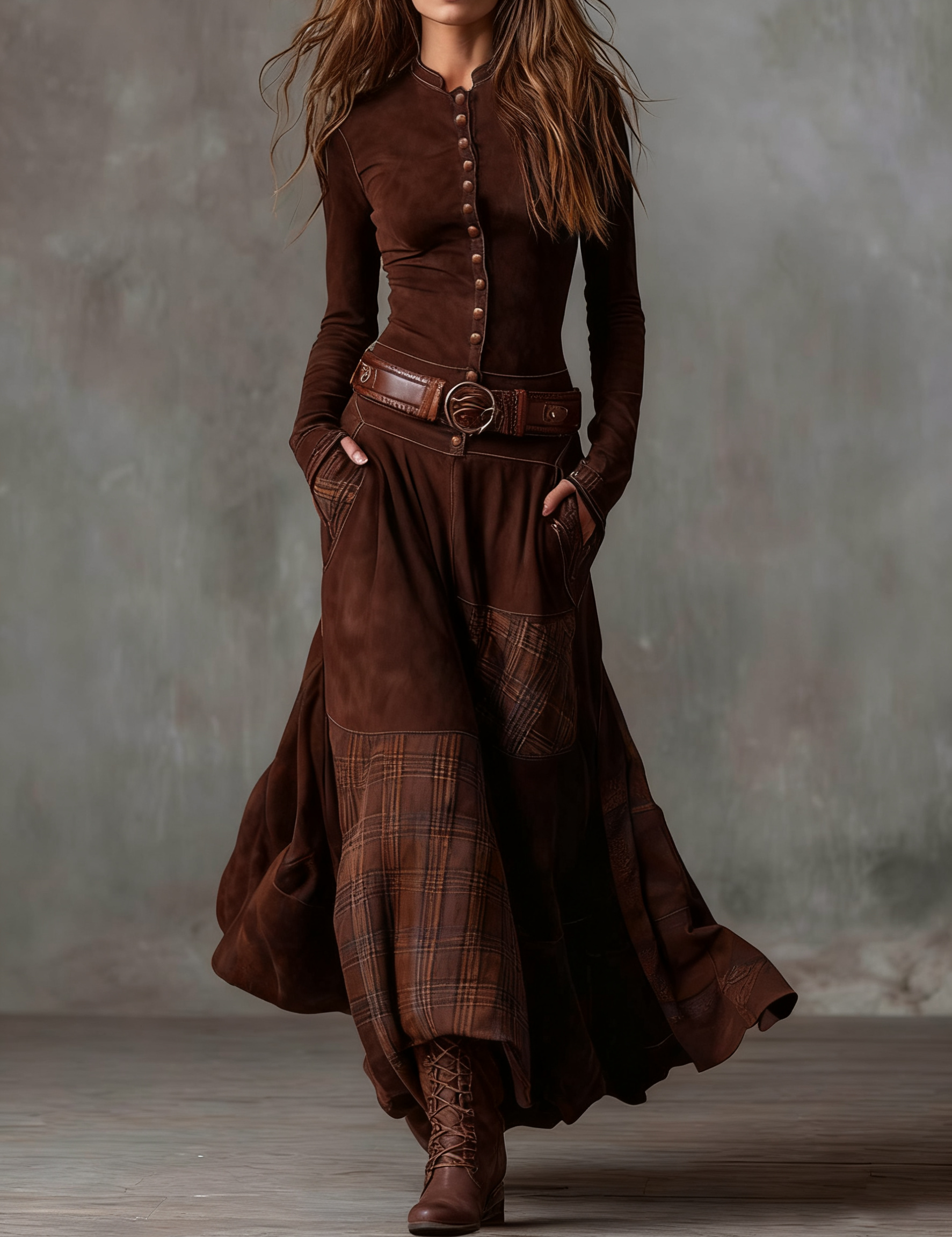 Izabella™ Suede Maxi Dress