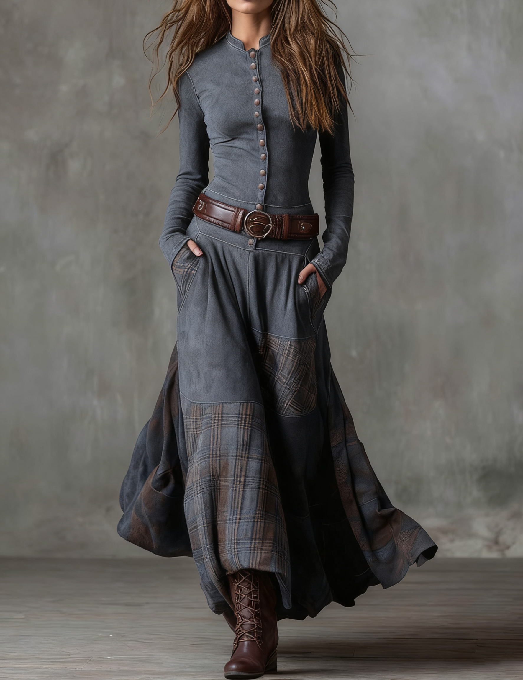 Izabella™ Suede Maxi Dress