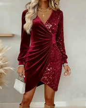 Sharry™ Elegant Velvet Sequin Dress