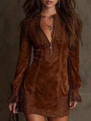 Laney™ Suede Mini Dress