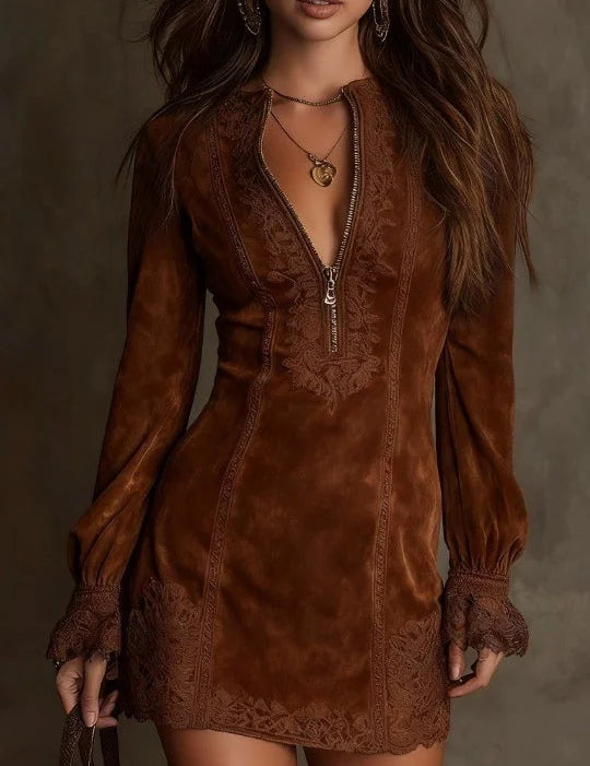 Laney™ Suede Mini Dress