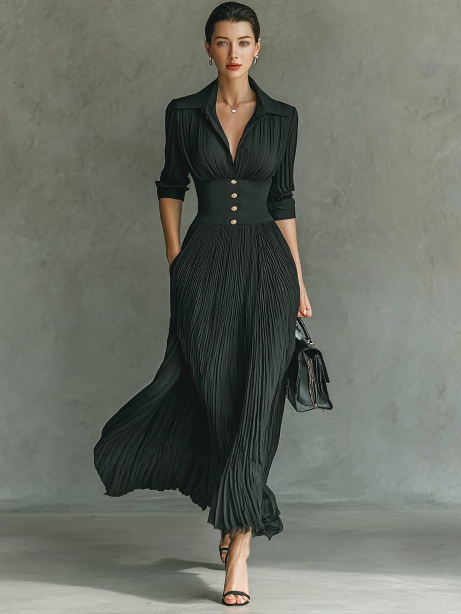 Naomi™ Pleated Maxi Dress
