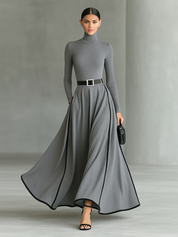 Rachelle™ Long Sleeve Maxi Dress + Free Belt