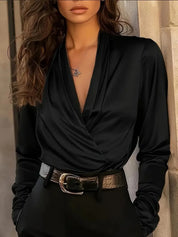 Rosalynn™ Elegant V-Neck Top